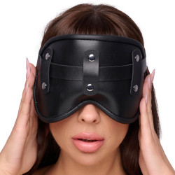 The Red Masque en cuir rembourré Blind Up Noir